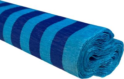 Opakowanie Bibuła marszczona z 50x200 paski niebieskie na turkusowym 10 rolek