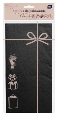Opakowanie Bibułka do pakowania 50x70cm 5 arkuszy czarna