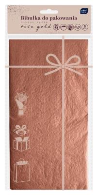 Opakowanie Bibułka do pakowania 50x70cm 5 arkuszy rose gold