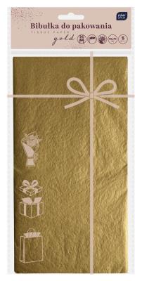 Opakowanie Bibułka do pakowania 50x70cm 5 arkuszy złota