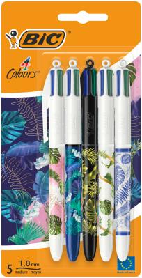 Opakowanie BIC 4 Colours Message Botanical blister (5szt)