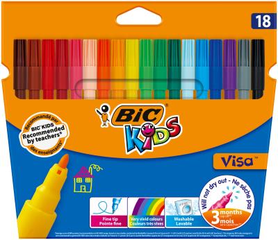 Opakowanie BIC Kids Visa Flamastry Pudełko 18szt