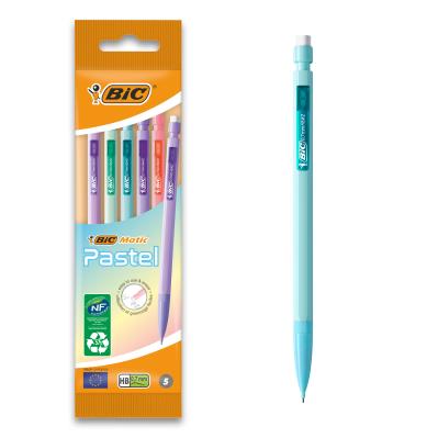 Opakowanie BIC Matic Pastel 0.7mm HB Ołówek z gumką Pouch 5szt