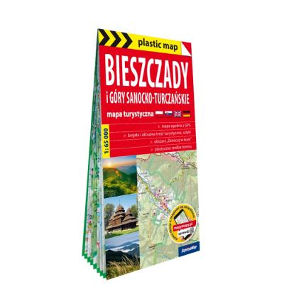 Okładka książki Bieszczady i Góry Sanocko-Turczańskie mapa turystyczna 1:65 000
