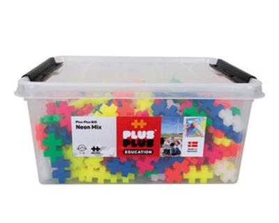 Big mix neonowych kolorów 400 elementów. Wydawca: PLUS-PLUS. SmakLiter.pl Opakowanie Big mix neonowych kolorów 400 elementów