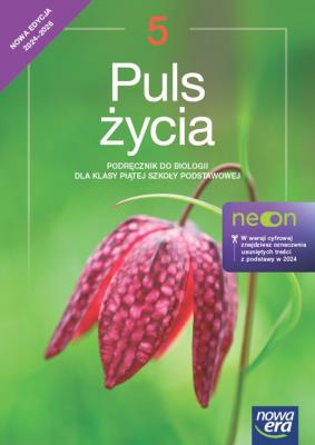 Biologia SP 5 Puls życia neon Podr.. Autor: Sęktas Marian, Stawarz Joanna. SmakLiter.pl Okładka książki Biologia SP 5 Puls życia neon Podr.