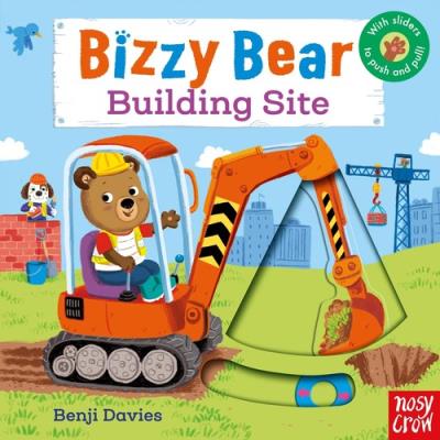 Bizzy Bear: Building Site. Autor: Benji Davies. SmakLiter.pl Okładka książki Bizzy Bear: Building Site