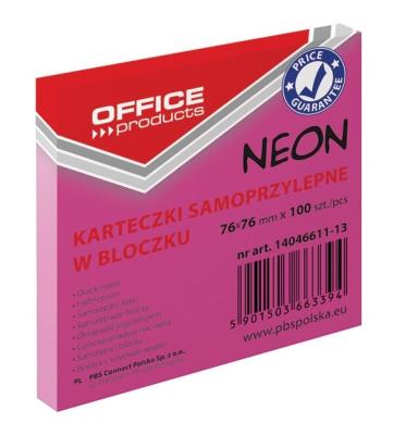 Bloczek samop. OFFICE PRODUCTS, 76x76mm, 1x100 kart., neon, różowy
14046611-13
. Wydawca: PBS Connect Polska. SmakLiter.pl Opakowanie Bloczek samop. OFFICE PRODUCTS, 76x76mm, 1x100 kart., neon, różowy
14046611-13