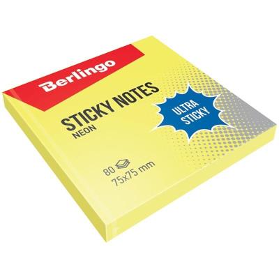 Opakowanie Bloczek samoprzylepny 75x75 żółty 80K (12szt)