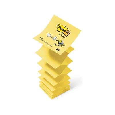 Bloczek samoprzylepny Z-Notes żółty 100K 76x76mm. Wydawca: Post-It. SmakLiter.pl Opakowanie Bloczek samoprzylepny Z-Notes żółty 100K 76x76mm