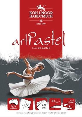 Opakowanie Blok A3 do pasteli Art Pastel Koh-i-Noor Antracyt 15% bawełny 20 kartek