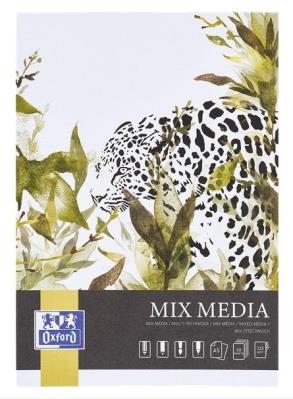 Blok artystyczny A5/50K mix media 225g klejony. Wydawca: Oxford. SmakLiter.pl Opakowanie Blok artystyczny A5/50K mix media 225g klejony