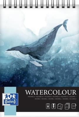 Blok artystyczny akwarela A4/10K 300G spirala. Wydawca: Oxford. SmakLiter.pl Opakowanie Blok artystyczny akwarela A4/10K 300G spirala