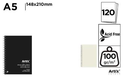 Blok do rysowania A5/120K 100g. Wydawca: Artix. SmakLiter.pl Opakowanie Blok do rysowania A5/120K 100g