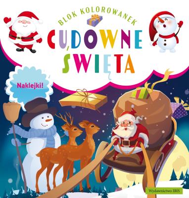 Okładka książki Blok kolorowanek. Cudowne święta