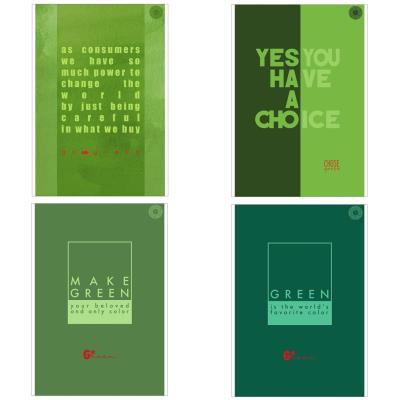 Opakowanie Blok notatnik A4/80K kratka Think Green (4szt)