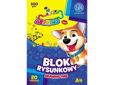 Opakowanie Blok rysunkowy A4 100g 20 arkuszy Astrino 10 sztuk