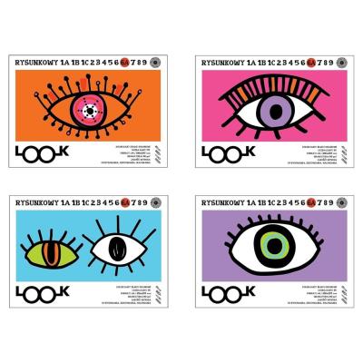 Blok rysunkowy A4/15K biały+kolor Look (10szt). Wydawca: Ziemia Obiecana. SmakLiter.pl Opakowanie Blok rysunkowy A4/15K biały+kolor Look (10szt)