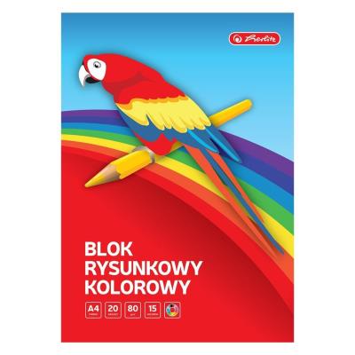 Opakowanie Blok rysunkowy A4/20K 80g kolorowy (10szt)