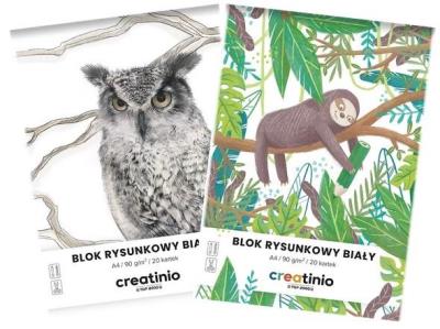 Blok rysunkowy biały A4/20K Creatino (20szt). Wydawca: Top 2000. SmakLiter.pl Opakowanie Blok rysunkowy biały A4/20K Creatino (20szt)