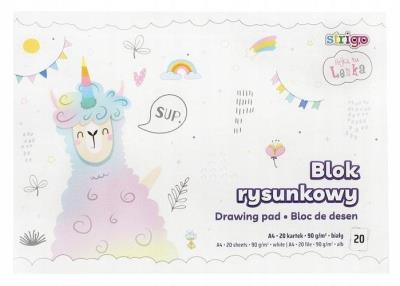 Opakowanie Blok rysunkowy biały Lenka A4/20K (10szt) STRIGO