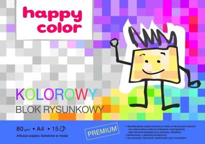 Opakowanie Blok rysunkowy kolorowy A4 80g Happy Color pakiet 20sztuk