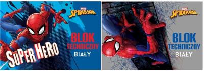 Opakowanie Blok techniczny A4/10K biały Spiderman