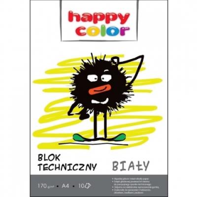 Opakowanie Blok techniczny biały A4 170g Happy Color pakiet 20sztuk