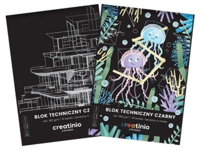 Blok techniczny czarny A4/10K Creatino (10szt). Wydawca: Top 2000. SmakLiter.pl Opakowanie Blok techniczny czarny A4/10K Creatino (10szt)