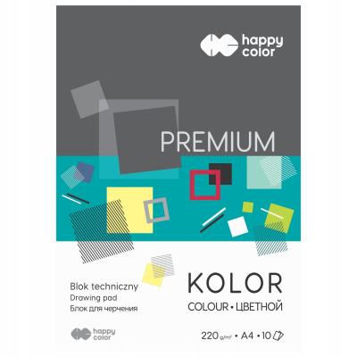 Opakowanie Blok techniczny kolorowy A4 Premium 220g Happy Color pakiet 20sztuk