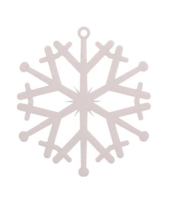 Opakowanie Bombka biała Śnieżynka plexi