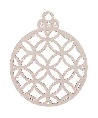 Opakowanie Bombka drewniana ażurowa 3szt biała