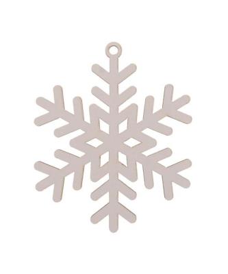 Opakowanie Bombka drewniana Płatek śniegu 3szt biała