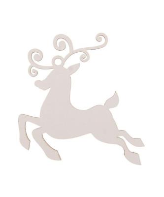 Opakowanie Bombka drewniana Renifer 3szt biała