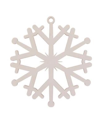 Opakowanie Bombka drewniana Śnieżynka 3szt biała