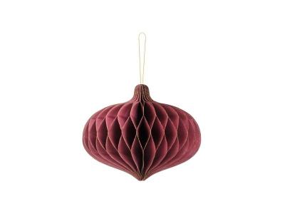 Bombka papierowa honeycomb Owal bordo 18x15cm. Wydawca: PartyDeco. SmakLiter.pl Opakowanie Bombka papierowa honeycomb Owal bordo 18x15cm