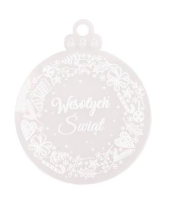 Opakowanie Bombka transparentna z nadrukiem plexi