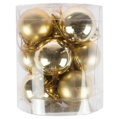 Opakowanie Bombki nietłukące w tubie złote 3cm 12szt