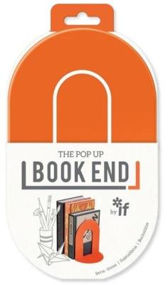 Book End Podpórka pod książki pomarańczowa. Wydawca: IF. SmakLiter.pl Opakowanie Book End Podpórka pod książki pomarańczowa