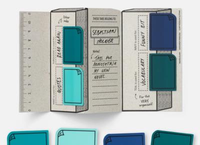 Bookaroo Znaczniki samoprzylepne - Niebieskie. Wydawca: IF. SmakLiter.pl Opakowanie Bookaroo Znaczniki samoprzylepne - Niebieskie