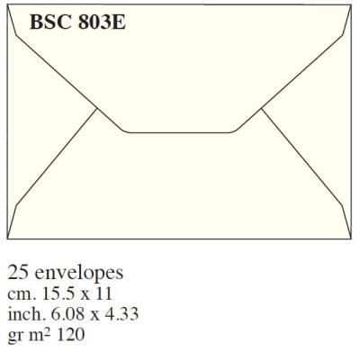 Opakowanie Box 25 kopert 15,5x11cm kremowe BSC 803E