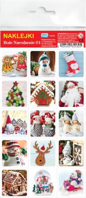 Opakowanie Boże Narodzenie 01 Naklejki 4 sztuki