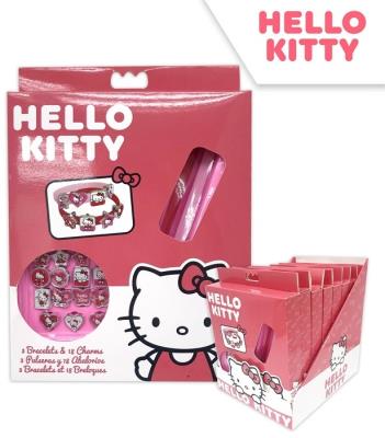 Bransoletek z zawieszkami Hello Kitty 21 elementów HK50007. Wydawca: Kids Euroswan. SmakLiter.pl Opakowanie Bransoletek z zawieszkami Hello Kitty 21 elementów HK50007