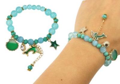 Opakowanie Bransoletka na gumce zielona