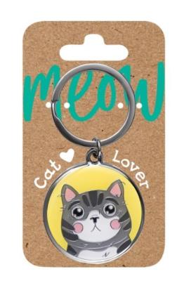 Opakowanie Brelok dla kociarzy - szary kot