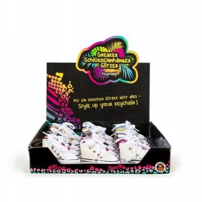 Opakowanie Brelok do kluczy trampek z brokatem 1 szt. mix