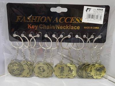 Opakowanie Brelok metalowy znak zodiaku (12szt)