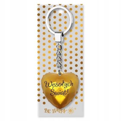 Opakowanie Brelok świąteczny Wesołych Świąt serce złoty