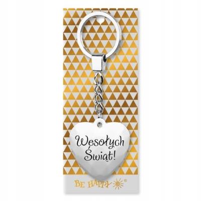 Opakowanie Brelok świąteczny z napisem Wesołych Świąt biały