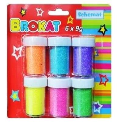 Opakowanie Brokat laser 6 kolorów x 9g